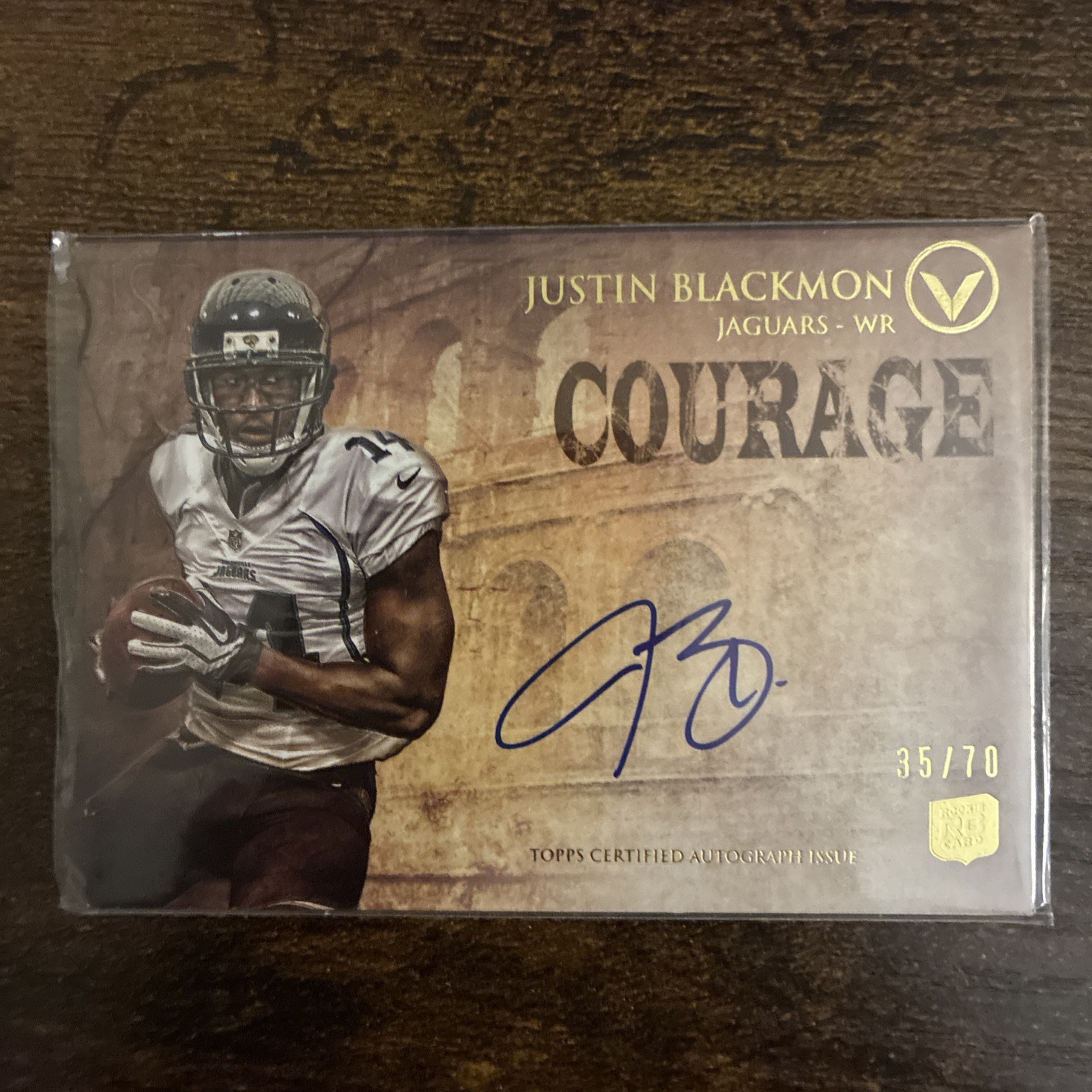 2012 Topps Valor Autographs Courage #VAJB Justin Blackmon RC Rookie AUTO /70