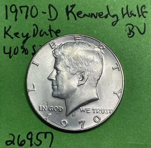 1970 D Kennedy Half Dollar 50c BU Uncirculated Mint State US Coin 40% Silver