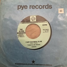 THE GLASS MENAGERIE - I SAID GOODBYE TO ME / FREDERICK JORDAN - PYE REISSUE