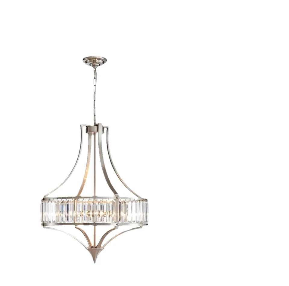 ✨BEAUTIFUL Crystal Chandelier Nickel 6-Light Lighting Fixture - Image 3 of 4