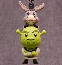Shrek NEW * Shrek and Donkey Clip * Blind Bag Series 2 Key Chain Monogram
