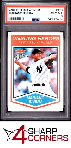 2004 FLEER PLATINUM #173 MARIANO RIVERA HOF POP 6 PSA 10