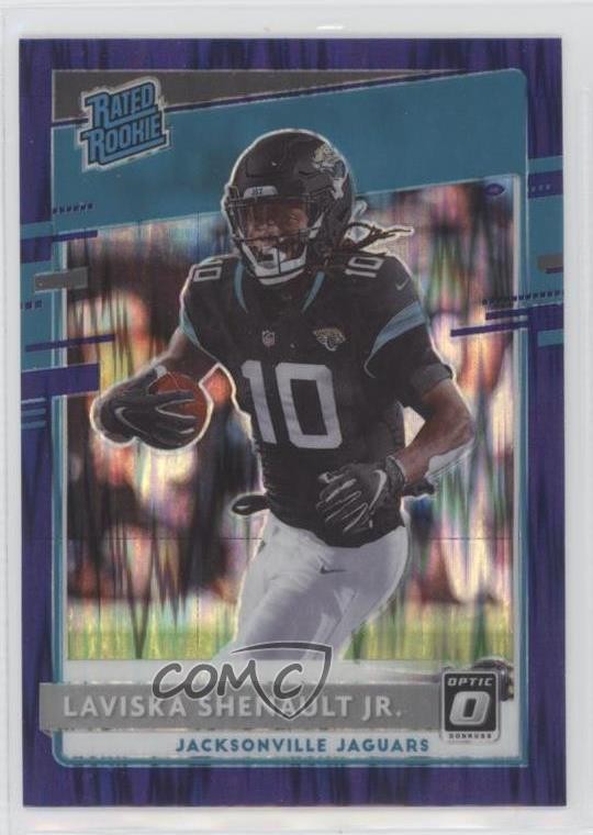 2020 Panini Donruss Optic Purple Shock Prizm Laviska Shenault Jr Rookie RC 3j1