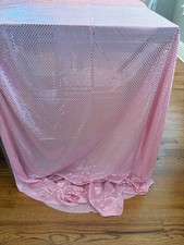 pink sequin confetti dot stretch fabric , 2 way lightweight stretch 8 yards