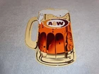VINTAGE "A & W ROOT BEER MUG" DRIVE IN RESTAURANT 12" METAL AW SODA GAS OIL SIGN