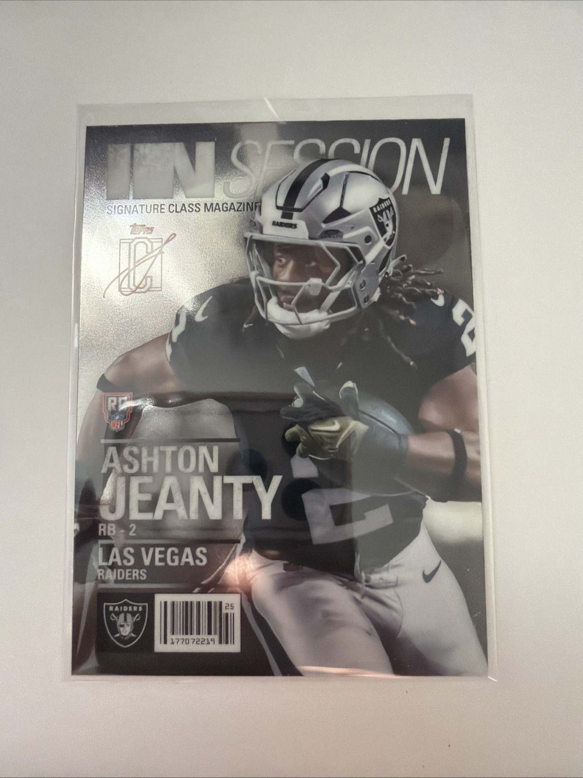 Topps Signature Class 2025 Ashton Jeanty Rookie RC In Session #IS-18 Raiders