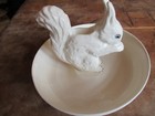 Rare Vintage Czechoslovakian Squirrel Nut Bowl w/cracker, pick 8" x 6" ceramic — photo 5