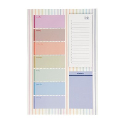 Erin Condren Colorful 18'' x 12'' Vertical Repositionable Whiteboard and 4'' ...