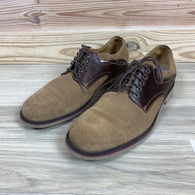 Johnston & Murphy Oxford Mens 9.5 Brown Tan Suede Leather Saddle Shoes Academia