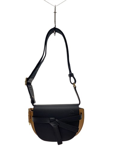 LOEWE shoulder bag leather Black Used