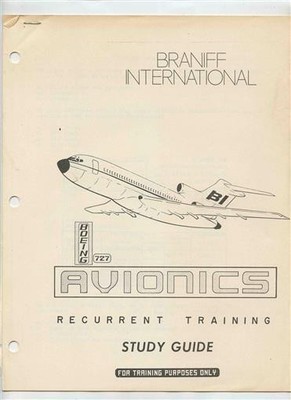 BI Braniff International Boeing 727 Manuals Guides Notes & Tests 