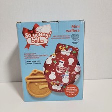 Bella Mini Waffle Maker Christmas SNOWMAN Des...