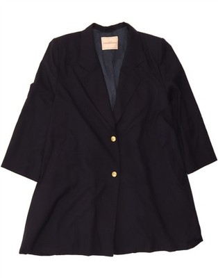 Roccobarocco Damen Mantel UK 20 2XL dunkelblau BJ11