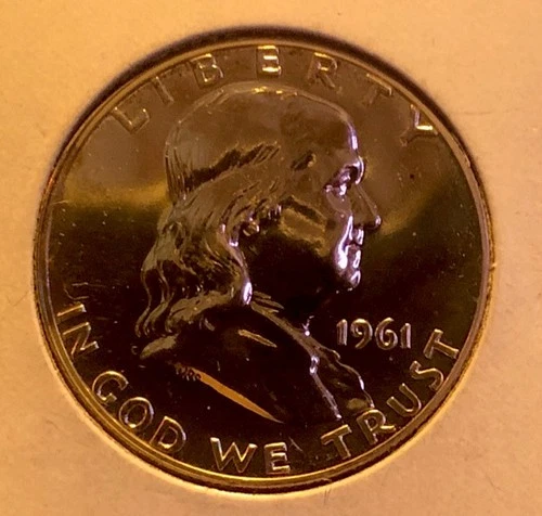 1961 franklin half dollar proof 90% Silver