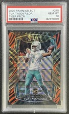 2020 Panini Select - Club Level Tua Tagovailoa #245 Tiger Prizm (RC) PSA 10 GEM