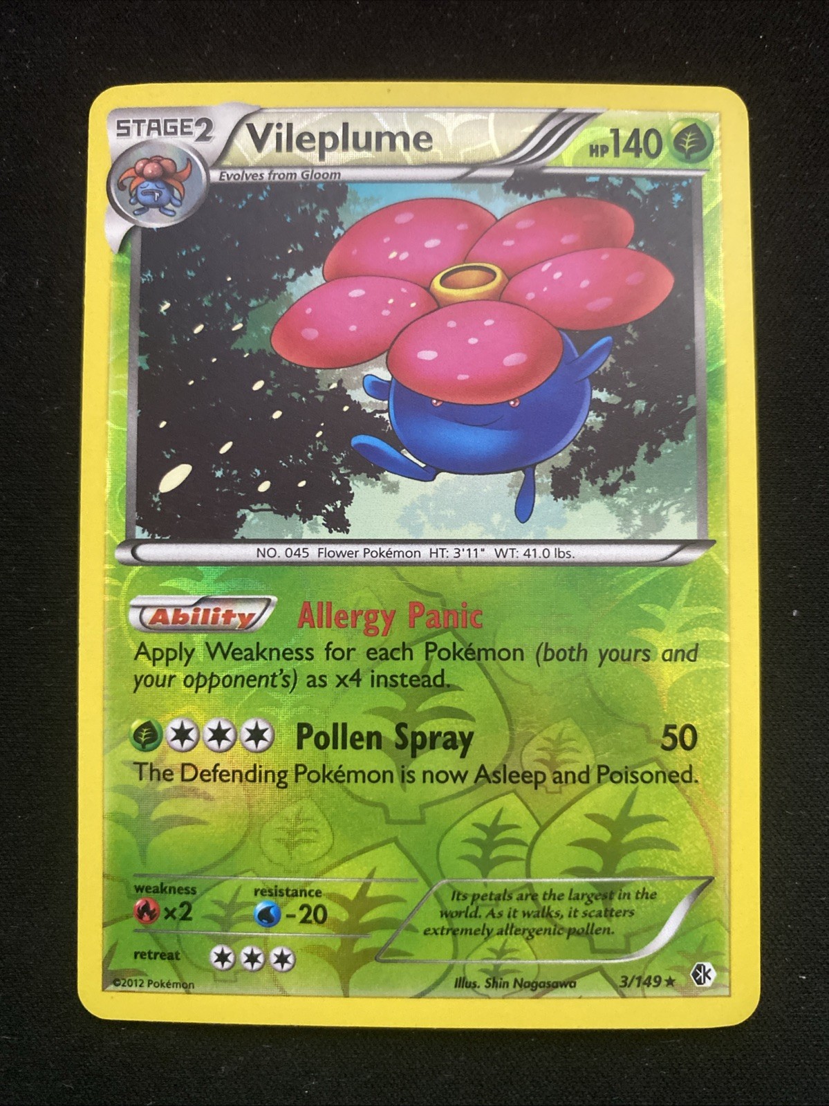 Vileplume 3/149 Boundaries Crossed Reverse Holo