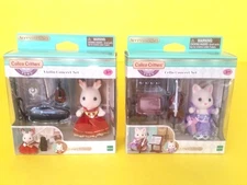 NIB) Calico Critters TOWN Violin & Cello Concert Set Rabbit Cat HTF Retired Set