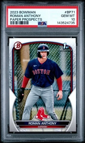 Roman Anthony 2023 Bowman Paper Prospects #BP71 1st Bowman Red Sox PSA 10