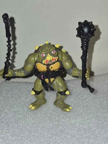 Vintage 1991 TMNT Tokka Figure – Playmates – w/ Belt & 2 Weapons (Read)