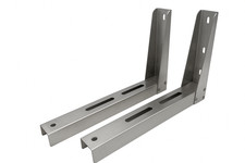 COPPIA Staffe mensole acciaio INOX per unità esterna condizionatore NO gommini