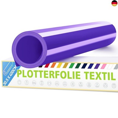 Textil Plotterfolie, 30.5x400cm, Vinylfolie für Stoff, Transferfolie für DIY T-S