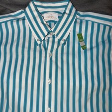 Brooks Brothers Mens 16 1/2 34 Button Down Striped Long Sleeve Dress Shirt