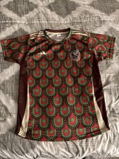 Mexico 2024 Home Kids Youth Large Kids Soccer Jersey Red Green