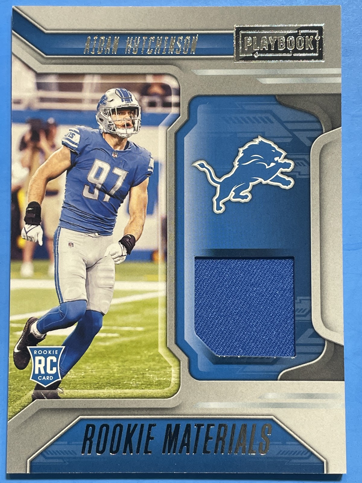 Aidan Hutchinson Panini Playbook Rookie Materials #RM13 Base