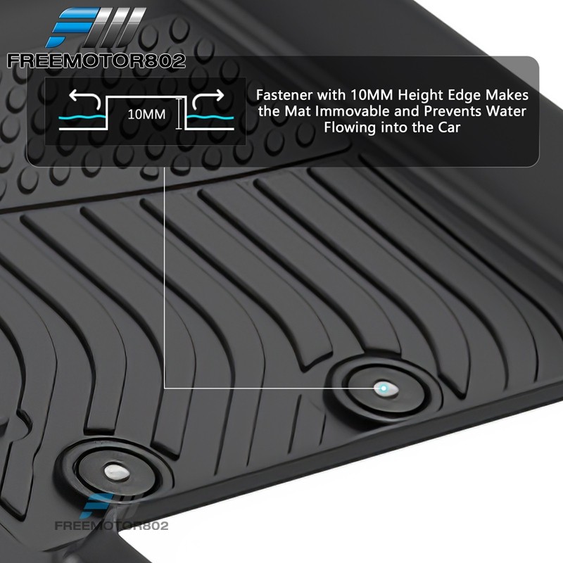 Fits 25-26 Nissan Armada & Infiniti QX80 All Weather 3D Floor Mats Liners TPE