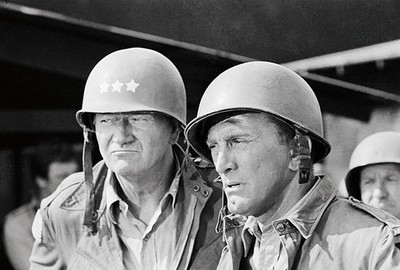 American actors John Wayne as U S General Randolph Kirk Douglas as- Old Photo