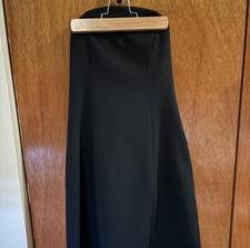 A New Day Solid Black Ribbed Strapless Fitted Maxi Dress Women's Size Small NEW