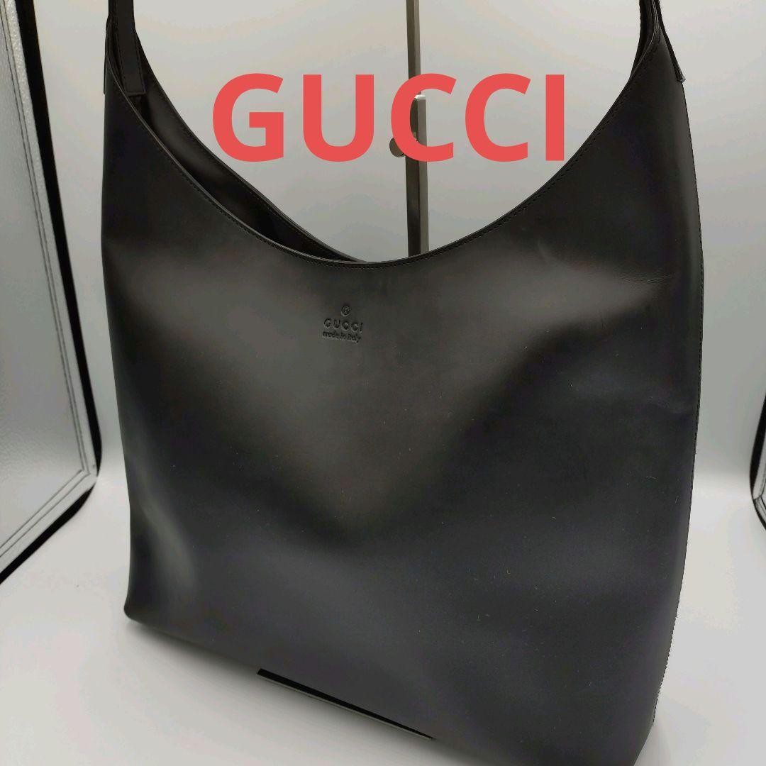 Gucci Tom Ford Era Black Enamel Shoulder Bag Vintage Authentic