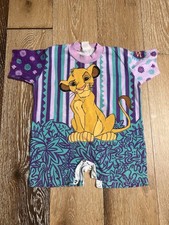 Vintage 90s Lion King All Over Print AOP Kids Romper Size 12/18 Months