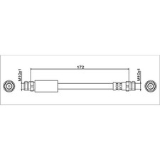 Metzger 4112029 Bremsschlauch für SEAT VW SKODA AUDI ARONA IBIZA POLO T CROSS