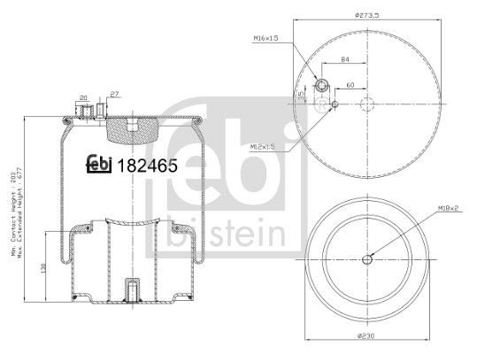 Febi Bilstein Federbalg, Luftfederung 184254 FüR AC Acura Alfa Romeo Alpina-image