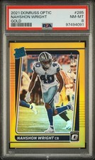 2021 PANINI DONRUSS OPTIC GOLD #285 NAHSHON WRIGHT 9/10 PSA 8