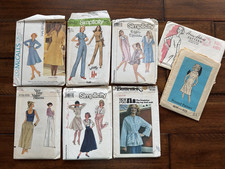 Vintage 50's-80's Pattern Lot; Halston Dress, Jiffy Jumpsuit, Suspended Skirt
