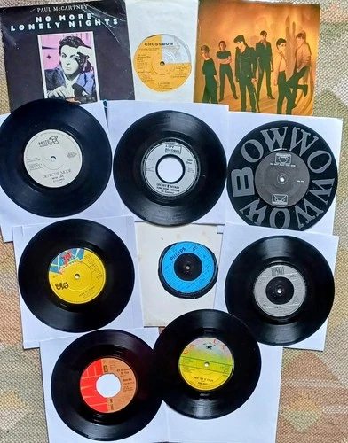 New ListingDJ Radio Vinyl 7" Job Lot 60s 70s 80s The Beatles Crossbow Records Rock Pop MORE