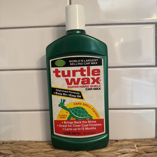 TURTLE WAX Vintage 1989 Super Hard Shell Hard Car Wax - Full Bottle