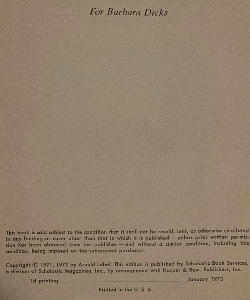 RARE! Vintage 1st Edi. Scholastic Paperback Frog & Toad Together Book ACCEPTABLE - Image 4 of 4