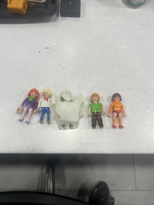 Playmobil Scooby Doo Figures Set Fred Daphne Velma Shaggy Ghost Lot