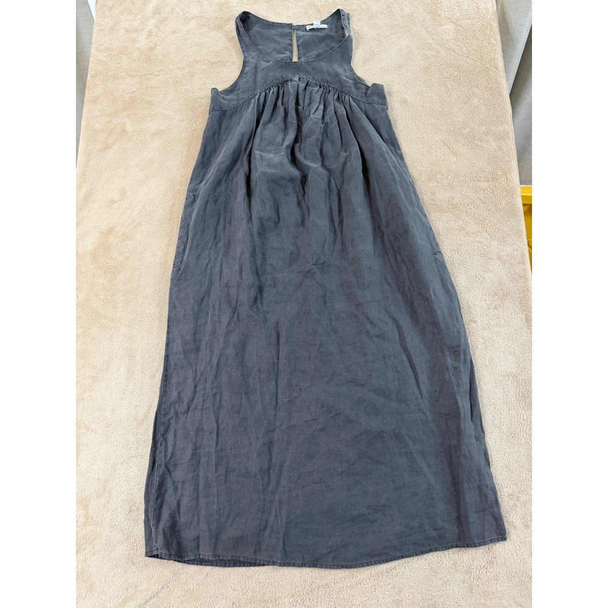 knee length dresses for ladies James Perse Lightweight Linen Cami Dress 1 / Open Sky Pigment main image 1