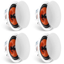 4 PCs 8 Inch in Ceiling Speakers, 100-Watts, Flush Mount Ceiling in-Wall Speak