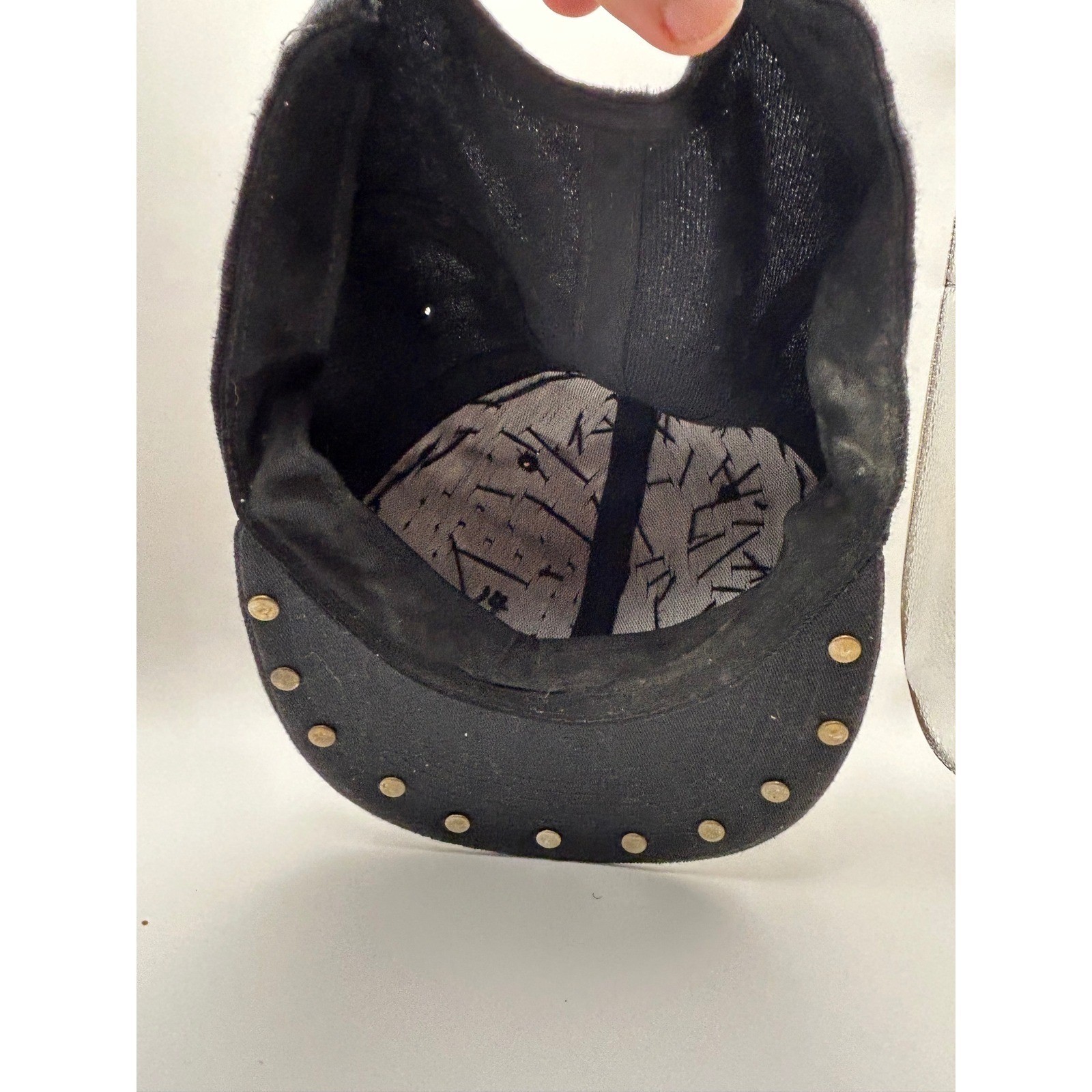 Statement Black Baseball Cap with Spikes, Buttons… - image 7