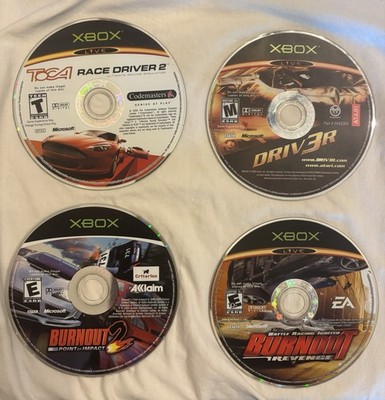 Xbox Driving Games (Burnout 2, Burnout Revenge, Driver 3, Toca Race Driver 2) 