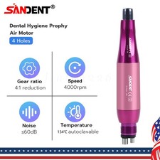 Dental 41 Hygiene Prophy Handpiece 360 Swivel Straight Cone Air Motor 4holes