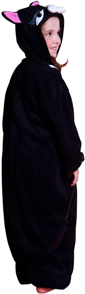 儿童猫服装儿童男孩女孩动物睡衣动漫羊毛尺寸 2T-6 — 第 2/4 张图片