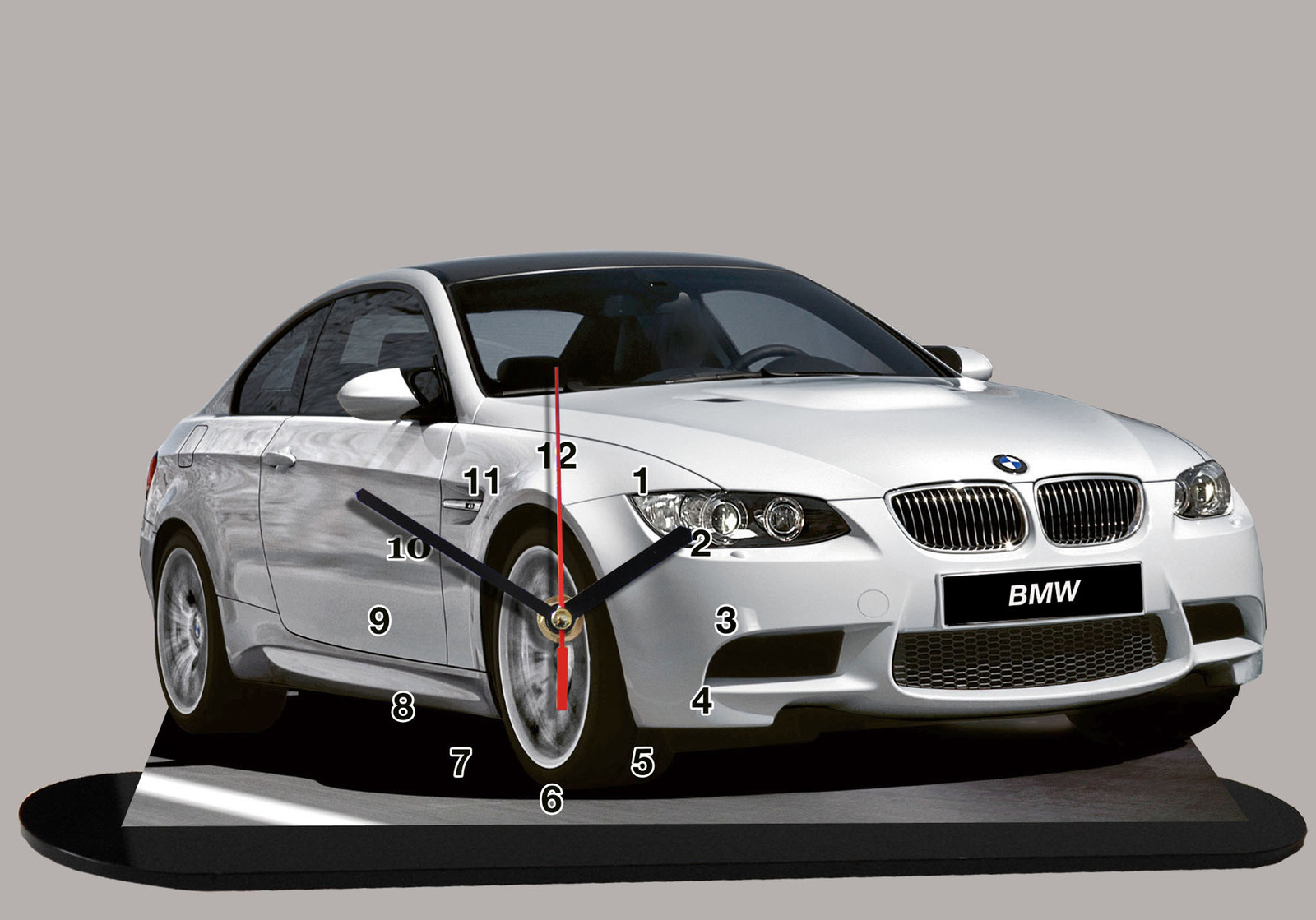 Voitures miniatures horloge BMW M3 E92 01 cadeau idéal de 11,8x7,8 pouces pour passionné auto