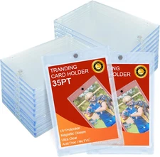 50Ct Magnetic Card Holder for Trading Cards, 35 PT Clear Trading Card Sleeves, H