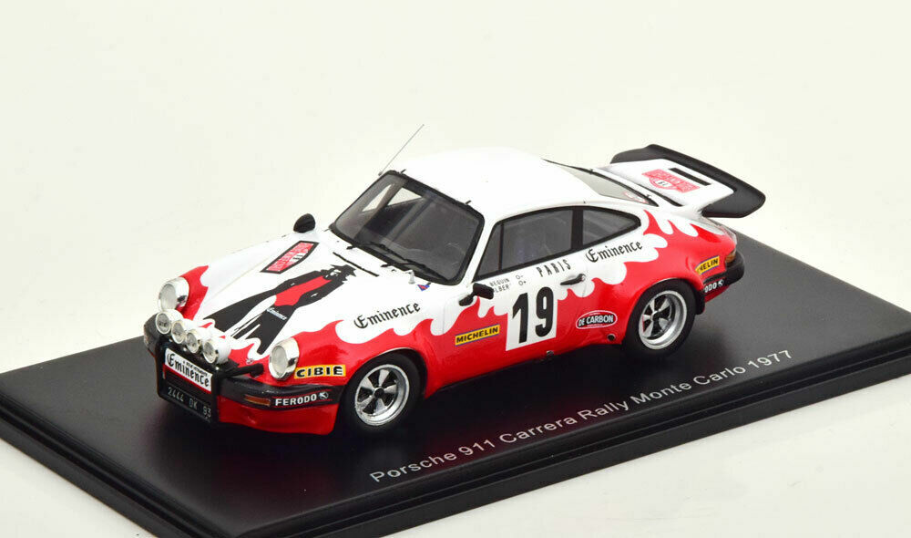 S6614 Spark: 1/43 Porsche 911 Carrera #19 Rally Monte Carlo